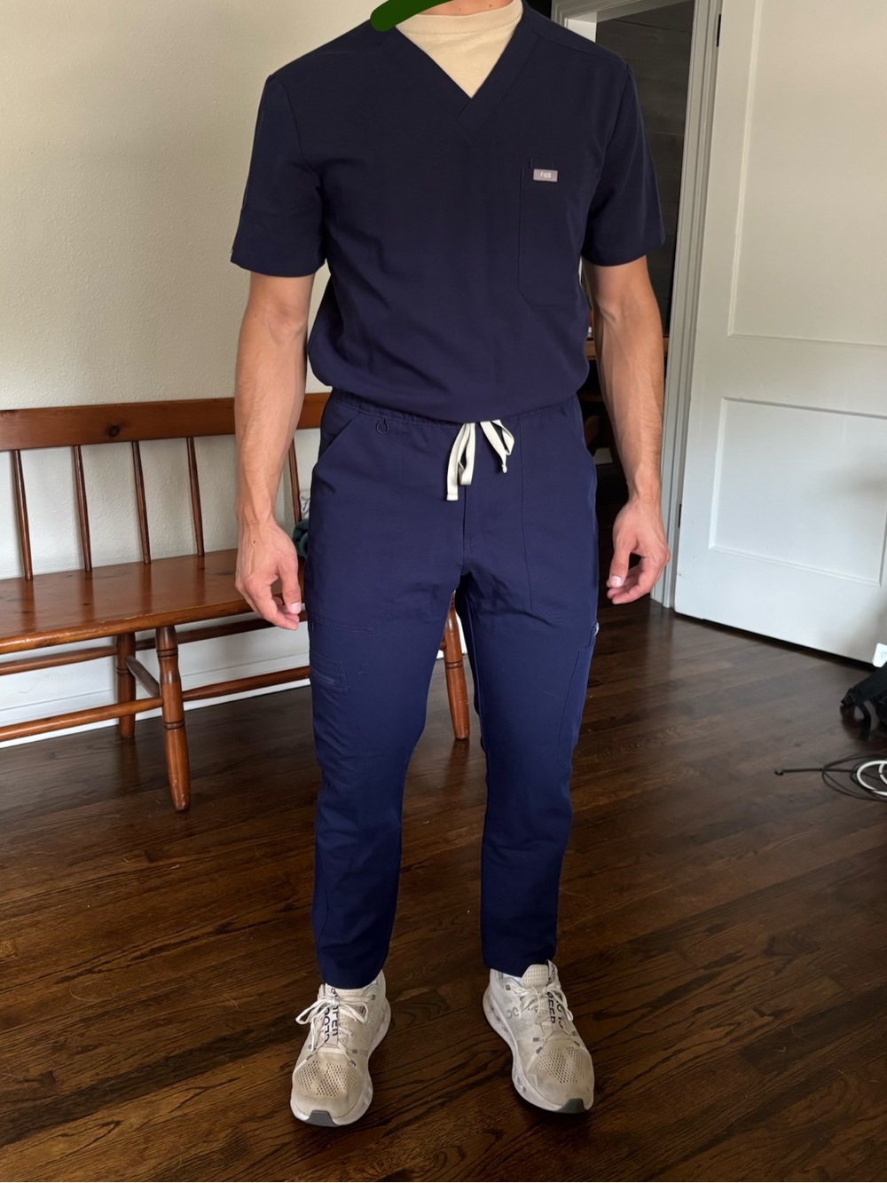 Figs Men's Navy Tansen Drawstring Jogger Scrub Pants